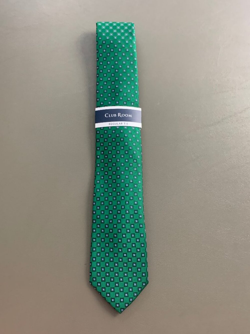 Club Room Men's 3'' 100% Polyester Neck Tie, Green Wyers Medallion Neat, OS